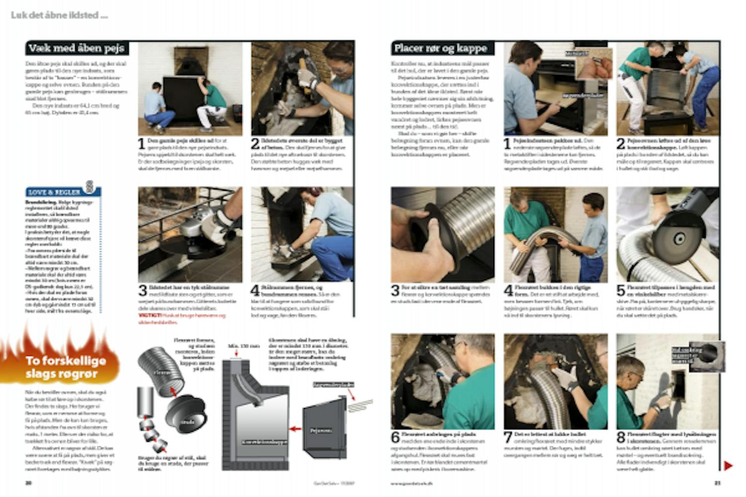 Pejseindsats montering Pejseindsats montering